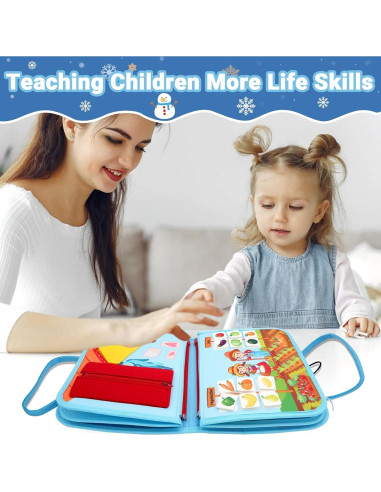 Tablero Ocupado Montessori MEGRANATE Azul - Juguete Educativo