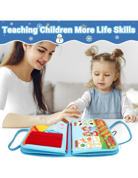 Tablero Ocupado Montessori MEGRANATE Azul - Juguete Educativo