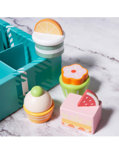 Juego de Comida de Madera MONT PLEASANT 10 Piezas Postres