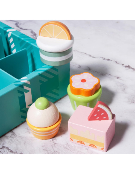 Juego de Comida de Madera MONT PLEASANT 10 Piezas Postres