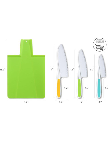Juego de cuchillo y tabla de cortar TOVLA JR. para niños 3+