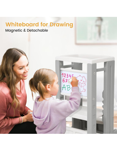 Torre para Niños Ajustable GAOMON con Pizarra Borrable