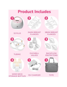 Bomba de Pecho Eléctrica Espectra S2 Plus Premier con Tote Gris 2
