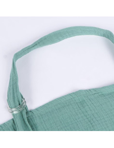 Cubierta de Lactancia 100% Algodón Transpirable Verde Romano 2