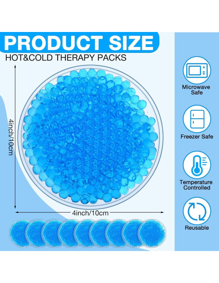 Paquete de Hielo Reutilizable Woanger 30 Piezas Azul 10x10 cm