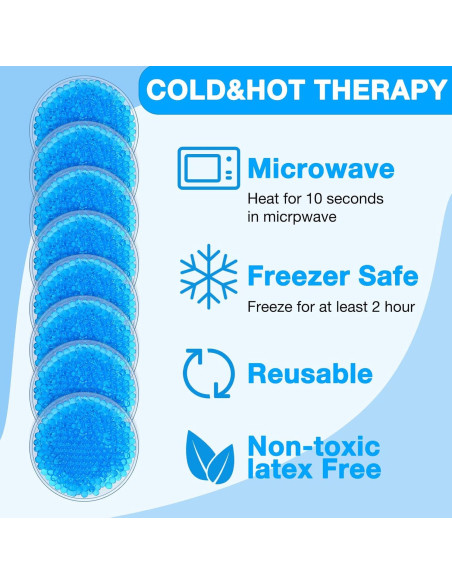 Paquete de Hielo Reutilizable Woanger 30 Piezas Azul 10x10 cm