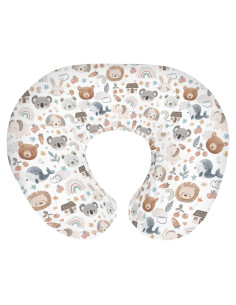 Funda de Almohada de Lactancia Boho Animales Neutros 55.88x45.72 cm