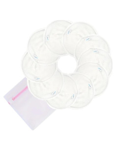 Almohadillas de Lactancia Reutilizables Bambú Orgánico - 10 Unidades