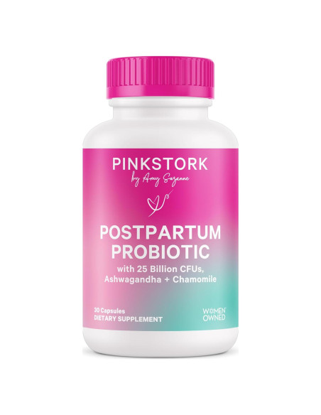 Probioticos Postnatales Pink Stork - 30 Cápsulas con Ashwagandha