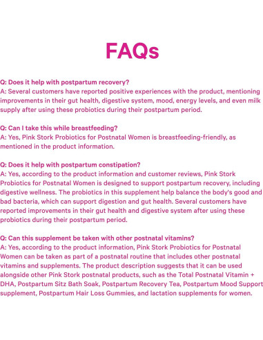 Probioticos Postnatales Pink Stork - 30 Cápsulas con Ashwagandha