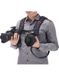Arnés de cámara doble hombro Ztowoto con liberación rápida 2
