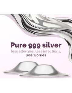 Tazas de Lactancia de Plata 999 - Ajuste Universal - Hechas en Alemania 2