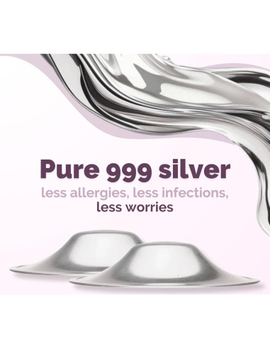 Tazas de Lactancia de Plata 999 - Ajuste Universal - Hechas en Alemania