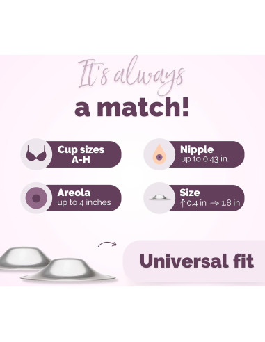 Tazas de Lactancia de Plata 999 - Ajuste Universal - Hechas en Alemania