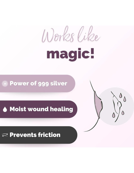 Tazas de Lactancia de Plata 999 - Ajuste Universal - Hechas en Alemania