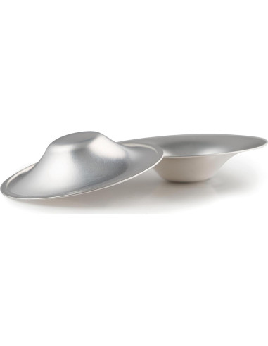 Tazas de Lactancia de Plata 999 - Ajuste Universal - Hechas en Alemania