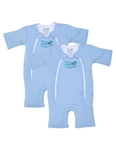 Saco de Sueño Acogedor Baby Merlin - Grande (8.2-9.5 kg) - Algodón Azul - 2 Paquetes