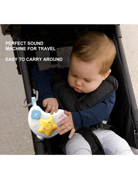 Máquina de Ruido Blanco para Bebés CXJOIGXI 108 Canciones Luz Nocturna