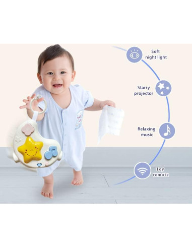 Máquina de Ruido Blanco para Bebés CXJOIGXI 108 Canciones Luz Nocturna