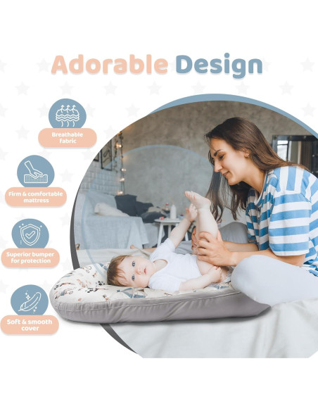 Cojín Nido para Bebés Baby Room - Suave y Transpirable 0-24 Meses