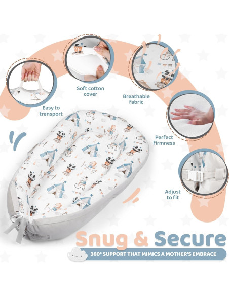 Cojín Nido para Bebés Baby Room - Suave y Transpirable 0-24 Meses