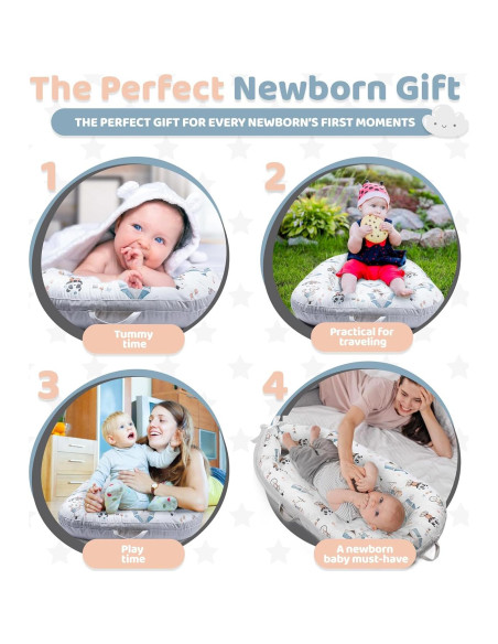 Cojín Nido para Bebés Baby Room - Suave y Transpirable 0-24 Meses