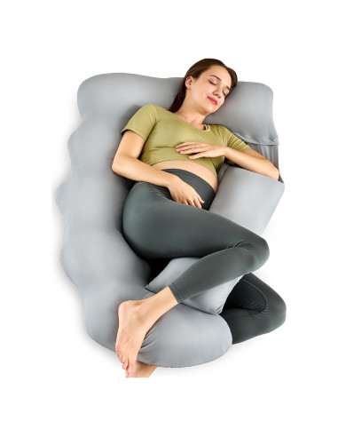 Almohada de Embarazo HOTHUGZ 129.54 cm Refrigerante Gris