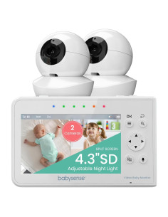 Monitor de Bebé Babysense 2 Cámaras 4.3" Pantalla Doble