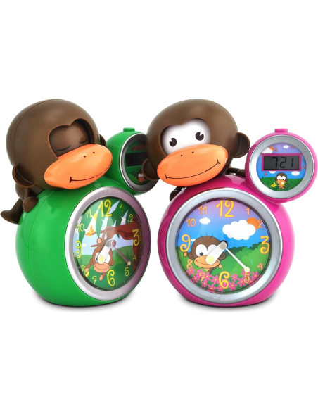 Entrenador de Sueño Momo Verde con Alarma y Reloj Digital