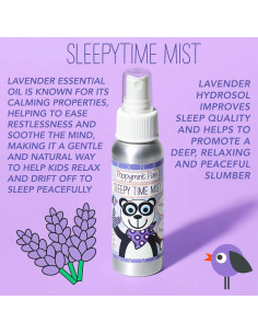 Spray Mist de Lavanda Poppymint Pals + Libro para Dormir 76.5ml 2