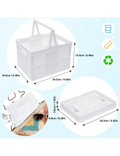 Caddy de Ducha Portátil ourkiss - Organizador Multifuncional Blanco 2