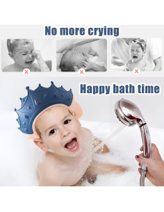 Gorro de Baño para Bebé ENT4kid Ajustable Silicona 42-61 cm 2