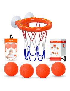 Aro de Baloncesto para Baño Marppy con 4 Pelotas para Niños