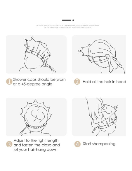 Gorro de Baño para Bebé ENT4kid Ajustable Silicona 42-61 cm