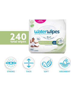Toallitas Texturizadas WaterWipes 240 Unidades Sin Fragancia 2