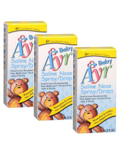 Spray Nasal Salino Baby Ayr 3 Botellas de 30 ml