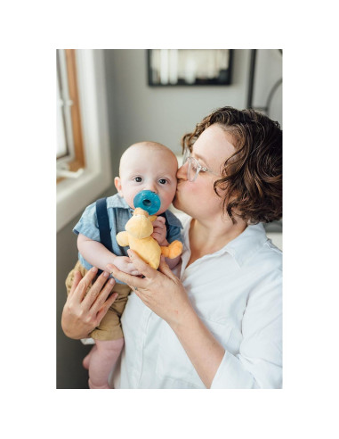 Chupete WubbaNub Pato Amarillo Bebé - Silicona 100%