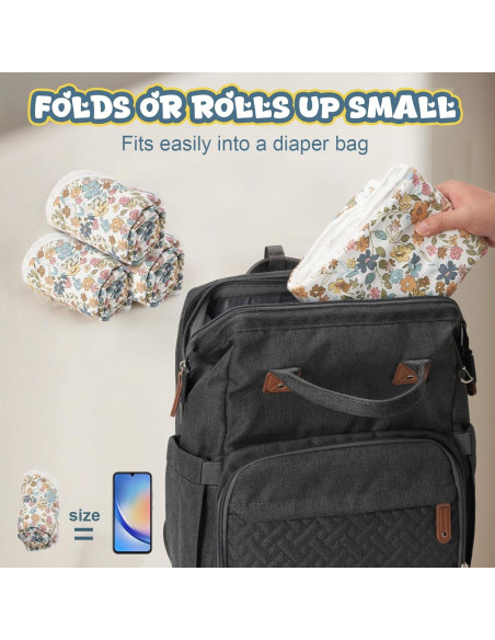 Alfombrilla Cambiar Pañales Coinarin Algodón Floral1 80x55 cm