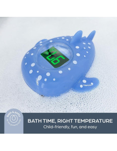Termómetro de baño Dreambaby Tiburón Ballena USB - Digital 2