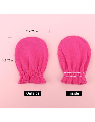 BQUBO 12 Pares Manoplas Bebé Algodón 0-6 Meses Sin Rasguños