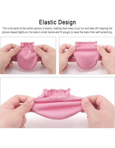 BQUBO 12 Pares Manoplas Bebé Algodón 0-6 Meses Sin Rasguños