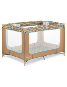 Cuna Portátil Dream On Me Zodiak Café y Azul, Ligera y Plegable