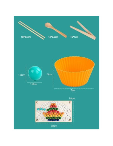 Juego Montessori de Habilidades Prácticas EduLand 30x18 cm