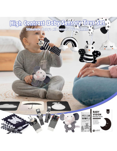 Juguetes Sensoriales Montessori Starrykids para Bebés 0-6 meses