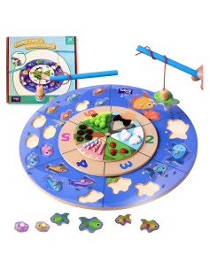 Juego de Pesca Magnético de Madera TUTATU para Niños 3-5 Años
