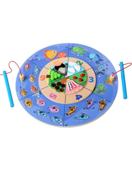 Juego de Pesca Magnético de Madera TUTATU para Niños 3-5 Años