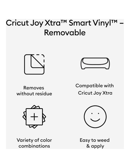 Vinilo Removible Cricut Joy Xtra Smart Blanco 24.1x91.4 cm Vinilo Removible Cricut Joy Xtra Smart Blanco 24.1x91.4 cm