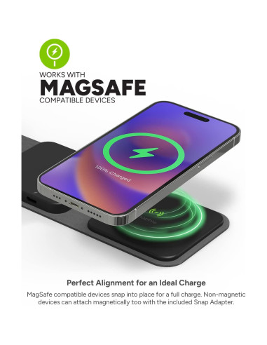 Estación de Carga Inalámbrica Mophie 3 en 1 para Viajes