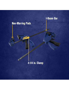 Juego de abrazaderas IRWIN QUICK-GRIP 4 piezas 11.4 cm y 5.1 cm 2