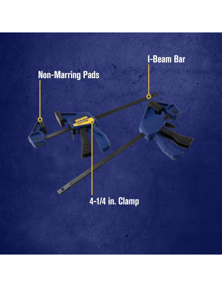 Juego de abrazaderas IRWIN QUICK-GRIP 4 piezas 11.4 cm y 5.1 cm